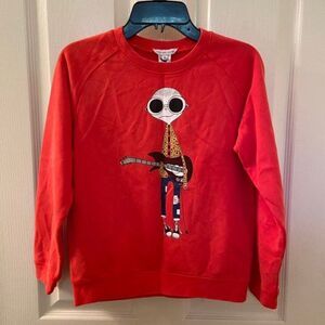 Little Marc Jacobs Red Mr Marc Guitar Print Sweatshirt Kids Boys Size 10 NWT